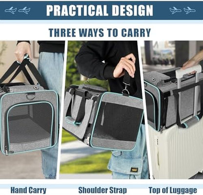 GAPZER Cat Carrier Alaska, Southwest Airline Approved TSA 17x11x9.5 Inches
