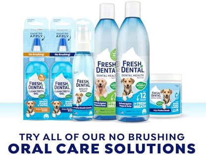 Fresh Dental Dog Toothpaste for Teeth Cleaning, Dog Breath Freshener, Easy Plaque & Tartar Remover Gel, No Toothbrush Needed, Effortless Dental Care, Minty Flavored Toothpaste, Made in USA, 4oz.