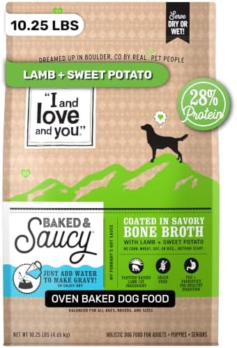 I AND LOVE AND YOU Baked & Saucy Dry Dog Food, Lamb & Sweet Potato| 10.25lb