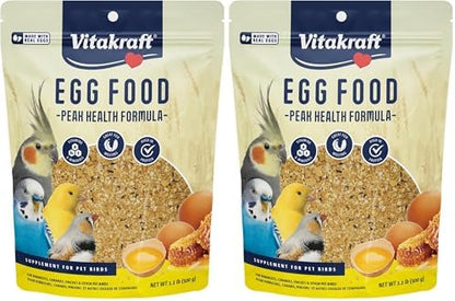 Vitakraft VitaSmart Egg Food for Birds - Daily Supplement for Parrots,Parakeets,Cockatiels,and Canaries - Bird Calcium Supplement 1.1 Pound,(Pack of 2)