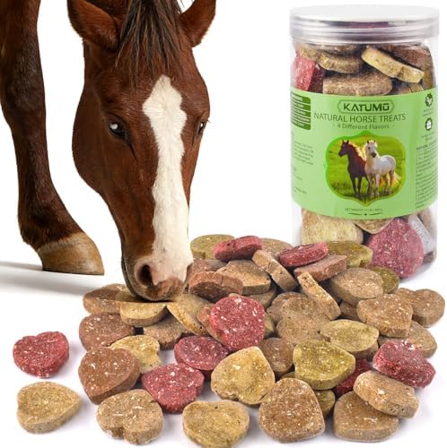 KATUMO Horse Treats, Made with Apple Banana Strawberry and Carrot, Natural Healthy Snacks for Horse Training Rewards and Daily Feeding, 1 lbs