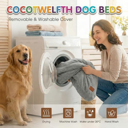 Dog Super Soft Large Dog Bed, 42 Inches Orthopedic Memory Foam Pet Beds with Anti Slip Bottom, Dog Sleeping Mattress with Removable and Washable Cover