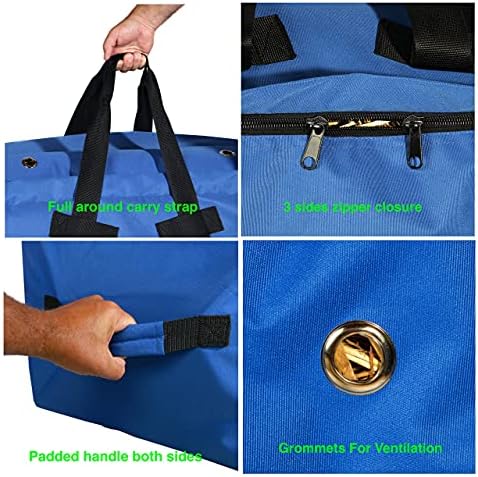 Majestic Ally 1200 D Nylon Fabric Heavy-Duty Hay Bale Storage Bag (Black, Large) (Pack of 2)