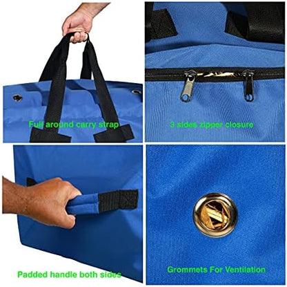 Majestic Ally 1200 D Nylon Fabric Heavy-Duty Hay Bale Storage Bag (Black, Large) (Pack of 2)
