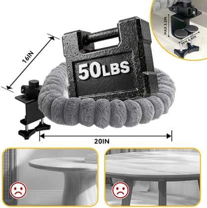 20"x16" Rotatable Foldable Cat Desk Bed - 2 Detachable Washable Mats for Desk Cat Bed, Double Screw Reinforced Support, 50LBS Bearing Capacity | Cat Desk Hammock for Home Office & Gaming Desks