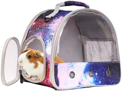 Bearded Dragon Travel Carrier, Guinea Pig Carrier Bag - Portable Small Animal Carrier Great for Bunny Lizard Hamster Hedgehog Outgoing Travel Carrying Case (Carrier - Blue)
