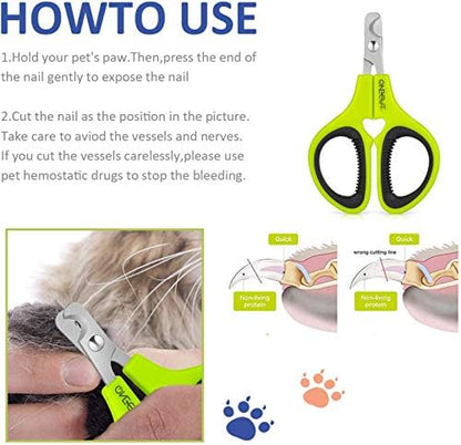Pet Nail Clippers, Cat & Kitten Claw Nail Clipper Safe Sharp Trimmer
