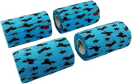 SyrFlex Cohesive Bandage 4” Light Blue Unicorn 4pk
