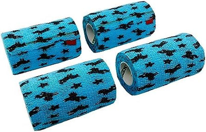 SyrFlex Cohesive Bandage 4” Light Blue Unicorn 4pk