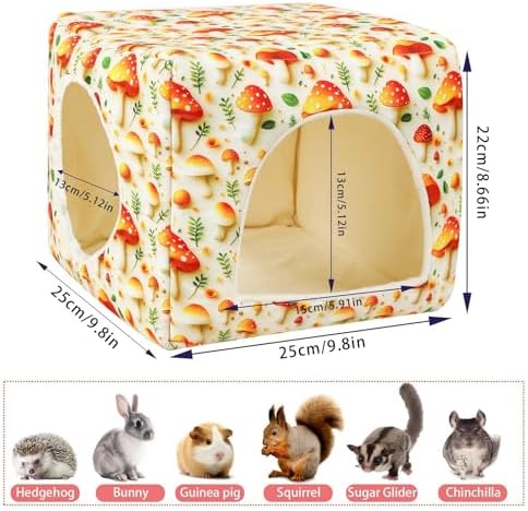 UPINS Guinea Pig Hideout,Washable Small Pet Bed House for Guinea Pigs Ferret Chinchilla Hedgehog Bunnies Rabbit