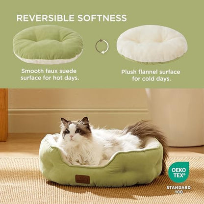 Bedsure Small Dog Bed Washable,Round Cat Beds for Indoor Cats,20in