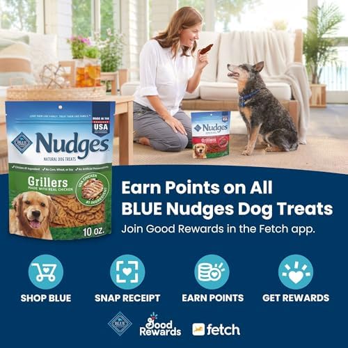 Blue Buffalo Nudges Jerky Cuts Natural Dog Treats, Duck, 10oz (Pack of 6)