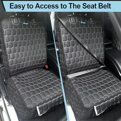 Meginc Front Seat Covers for Cars,Waterproof Car Seat Protector with Side Flaps 600D Fabric Front Seat Dog Cover for Trucks Vans SUVs Sedans, Non Slip Scratch Proof Seat Covers for Dogs in Car