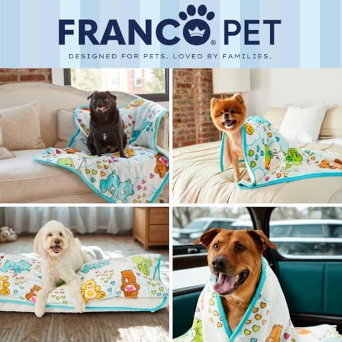 Care Bears Waterproof Dog Bed Cover, Large 30x40 Pet Blanket for Furniture Bed Couch Sofa, (Officially Licensed) by Franco