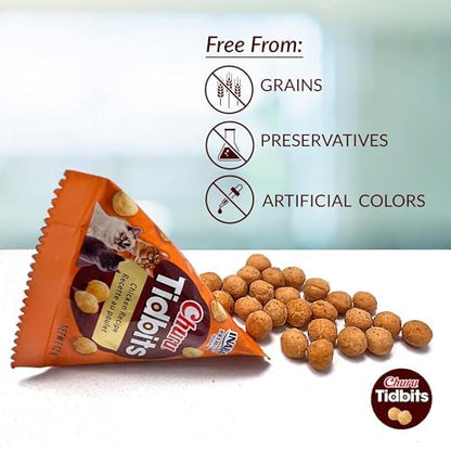 INABA Churu Tidbits Chewy Cat Treats, Tuna Salmon, 8ct