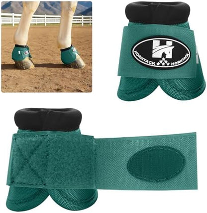 Horse Bell Boots for Outdoor Sports(Turquoise, L)