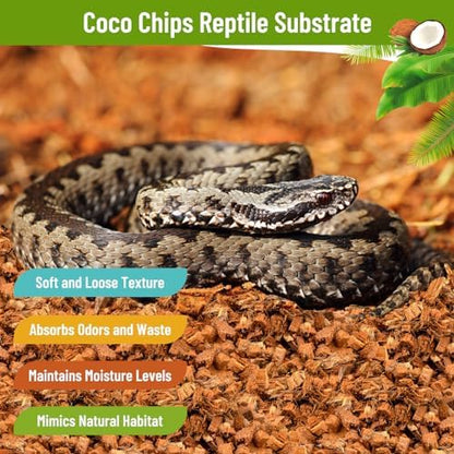 Riare 2Pack Coconut Husk Chip for Reptiles, 2.2 LB Coconut Fiber Substrate