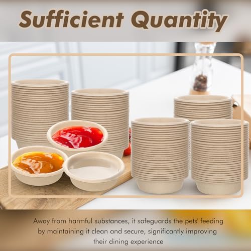 Maxcheck 500 Pcs Paper Gecko Feeding Cups 1 oz Food and Water Bowls Small Reptile Feeding Ledge Replacement Cup Dish Bowl Ledge Accessories for Gecko Lizards Spiders Small Pet