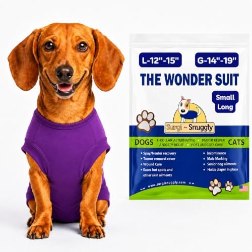 Surgi Snuggly Dog Surgery Recovery Suit, Cone Alternative, Spay/Neuter SL