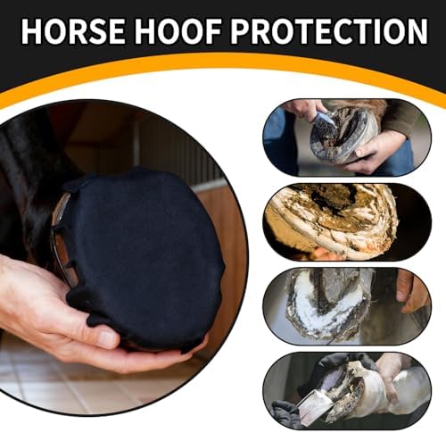 18 Pack Horse Hoof Tape with 6 Rolls of Vet Wrap, Magic Cushion Hoof Packing