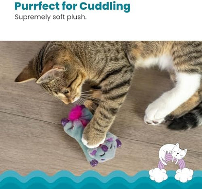 Catstages Cuddle Pal Unicorn Soothing Plush Purple Cat Toy, 8.5" x 5.5"