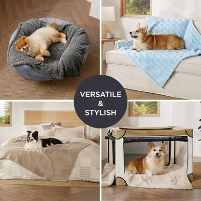 Bedsure Dog Blanket for Small Dogs Puppy and Cats, Soft Fleece, 25x35 Blue