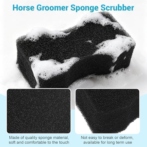 JCZ Horse Sponges for Bathing & Washing, 2.16 inch Thick - 3 Pcs