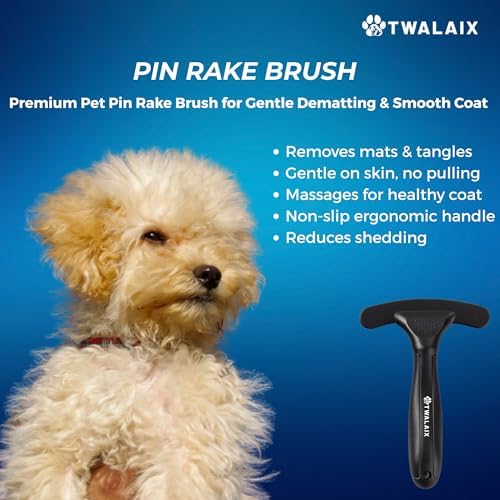 8 in 1 Pet Grooming Kit for Dogs & Cats – Deshedding Brush, Undercoat Rake, Slicker Brush, Nail Clipper, Scissors & Bath Brush for All Coat Types