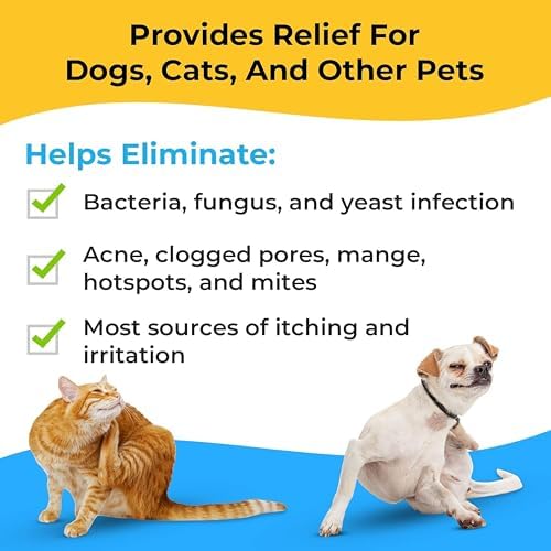 Smiling Paws Benzoyl Peroxide Itch Relief Shampoo for Dogs & Cats, 12oz