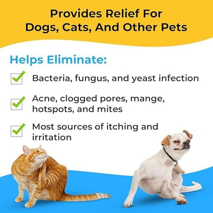 Smiling Paws Benzoyl Peroxide Itch Relief Shampoo for Dogs & Cats, 12oz