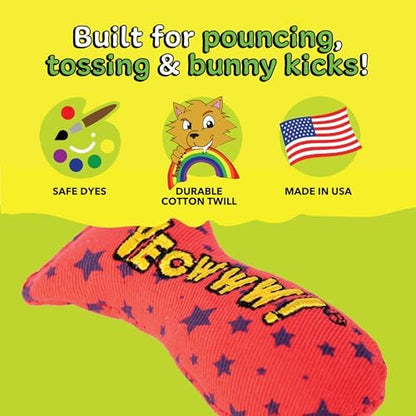 Yeowww! Catnip Stinkies Catnip Sardine Cat Toy - Stars, 3 in Fish Toy for Cats, 100% Stuffed with Premium Organically Grown, Made in USA