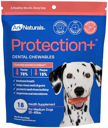 Ark Naturals Protection+ Brushless Toothpaste Chews - Medium Breeds (18 ct)