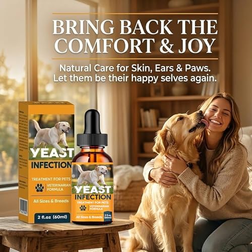 Yeast Infection Treatment for Dogs, Natural Itch Soothing for Skin and Ears