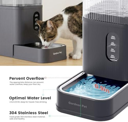 2.9 Gallon Automatic Dog Water Dispenser with Stainless Steel Bowl