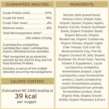 Primal Freeze Dried Raw Cat Food Nuggets, Venison, 14 oz