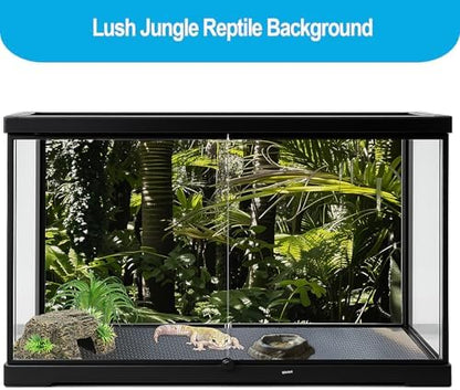 3 Pcs Reptile Tank Background, Bearded Dragon Tank Accessories, 36x18 inches 40 Gallon Polyester Terrarium Background Décor for Leopard Gecko, Crested Gecko, Turtle, Bearded Dragon