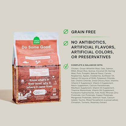 Open Farm Grain Free Dry Puppy Food, Salmon & Sweet Potato Kibble, 4lb Bag