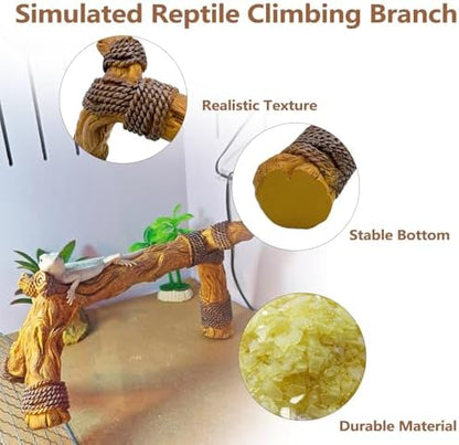 Snake Climbing Branch,Resin Reptile Wood Trunk Enclosure Branches Decor