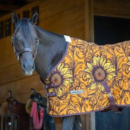 Jeffers Expression Standard Neck Fleece Cooler Horse Blanket, 87" – Lightweight Breathable Polyester Fleece Horse Cooler for Moisture Control, Drying, Layering, All Year Round Use - Equestrian Toile