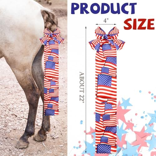 Huhumy 6 Pcs Horse Tail Bags 22" Breathable Slip on Guard,Modern Style