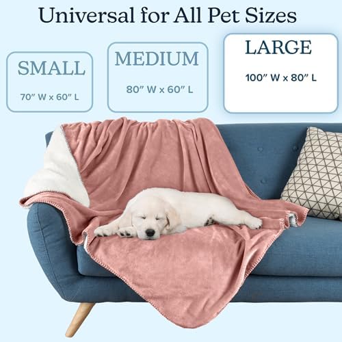 PETMAKER Dog Blanket, Pink, 80” x 100”