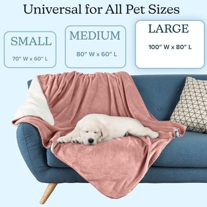 PETMAKER Dog Blanket, Pink, 80” x 100”