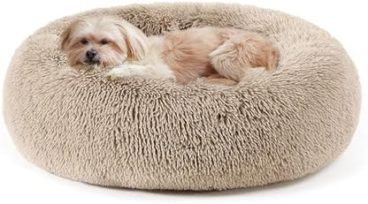 Western Home Calming Donut Cat Bed Small Dog Bed Washable,20" Brown