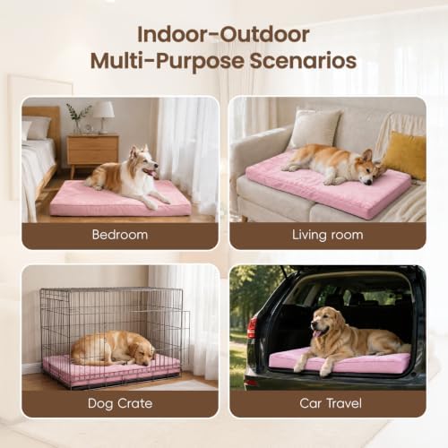NUPIDA Waterproof XL Extra Large Dog Crate Bed with Washable Cover, 41x27