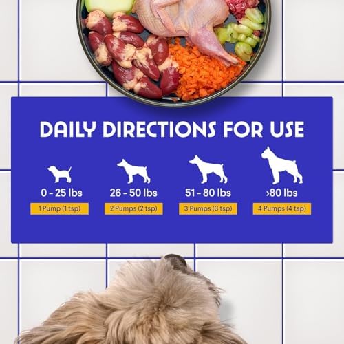 Wonder Paws Fish Oil for Dogs - Omega 3 for Dogs from Alaskan Salmon, Cod & Krill Oil - EPA DHA Fatty Acids - Less Shedding & Itching - Skin, Joint, Immune & Heart Health - Liquid Supplement (32 oz)