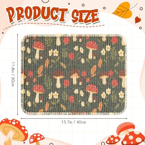 Drydiet 2 Pcs 16 x 12 in Rabbit Mat Scratch Pad Bunny Chew Toy Cage Bedding