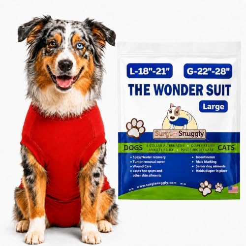 Surgi Snuggly Dog Surgery Recovery Suit, Cone Alternative, Spay/Neuter L