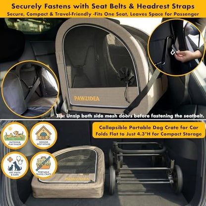 PAWZIDEA 3-in-1 Large Dog Stroller with Detachable Carrier, 45% Extra Tall