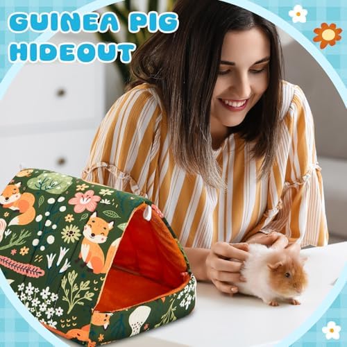 Cinnvoice Guinea Pig Hideout Bed Washable House Cage, Wonder Tale, 9.8 in