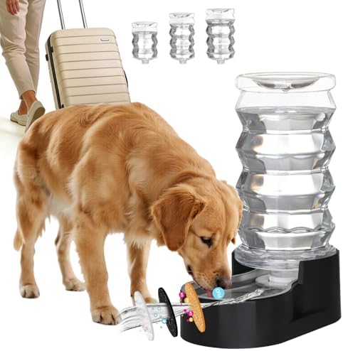 RIZZARI 8L Dog Water Bowl Dispenser:Spill Resistant Multi Pet Solution